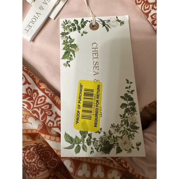 Chelsea & Violet Swim Suit 2-Piece Bikini New Top Medium Bottom Small Orange - Picture 13 of 16